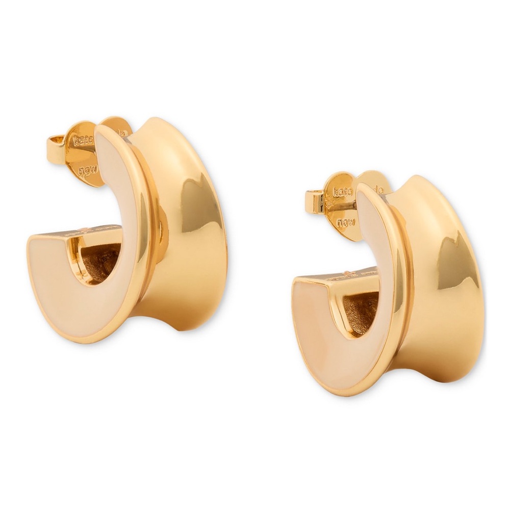 NEW! Kate Spade Concave Hoop Earrings, 0.82"
